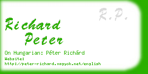 richard peter business card