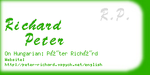 richard peter business card